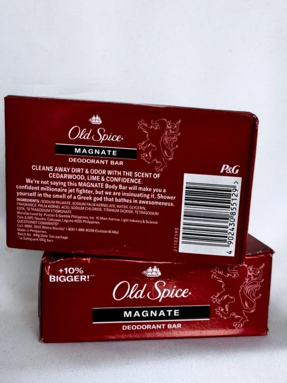 New 2 Pack Old Spice Magnate Bar | Long Lasting Scent | 143 g